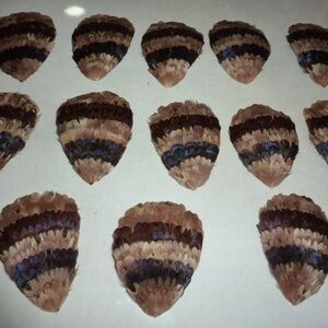 WESTERN GERMANY Vintage FEATHER BIRDS  Browns LOT OF 13  For Crafting Etc